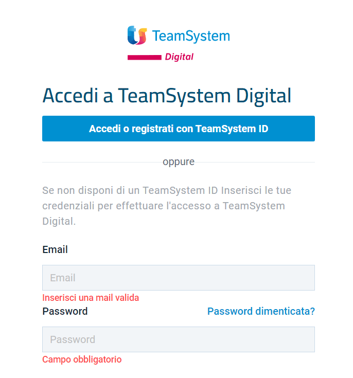 Accedi a Team System Digital